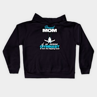 Proud Mom Of An Awesome Gymnast Rings Competition Meet Kids Hoodie